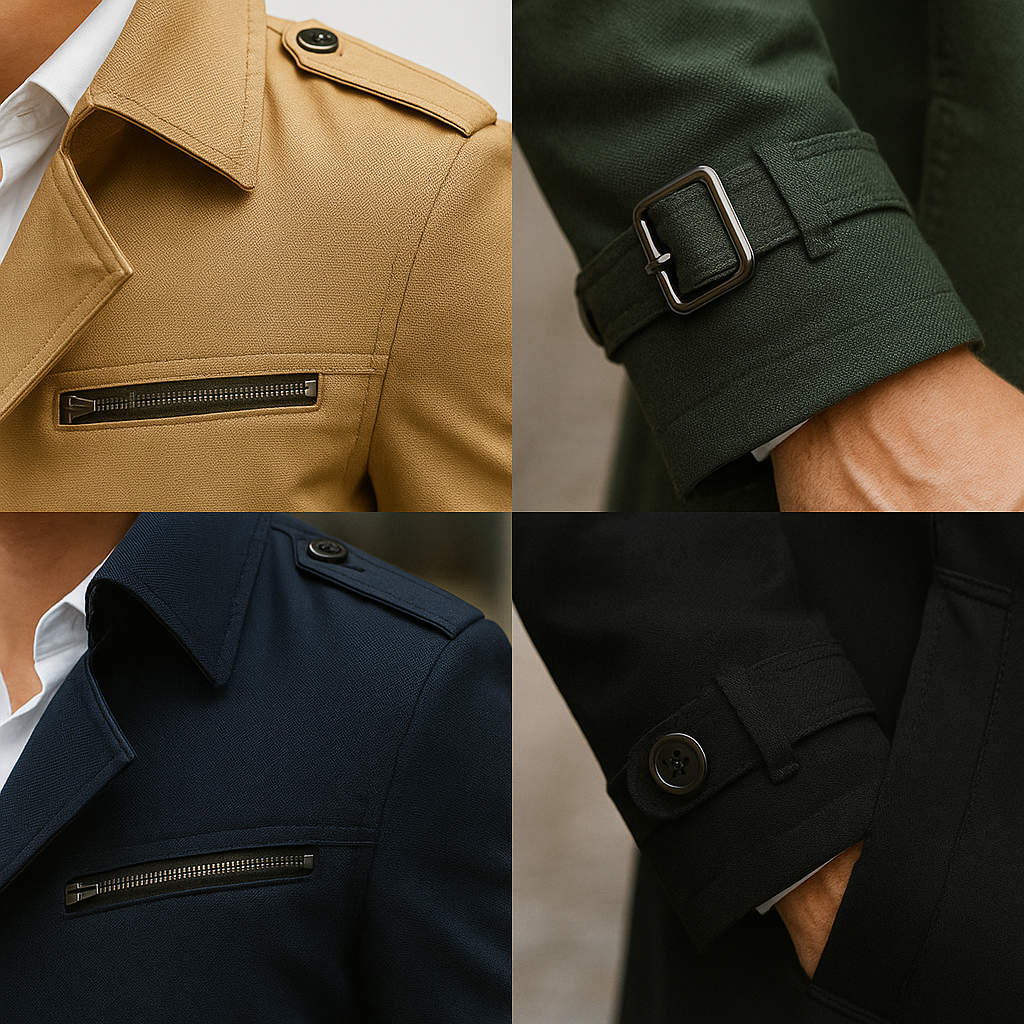 Trench Artisanal Paris Élégance pour l'Homme Moderne