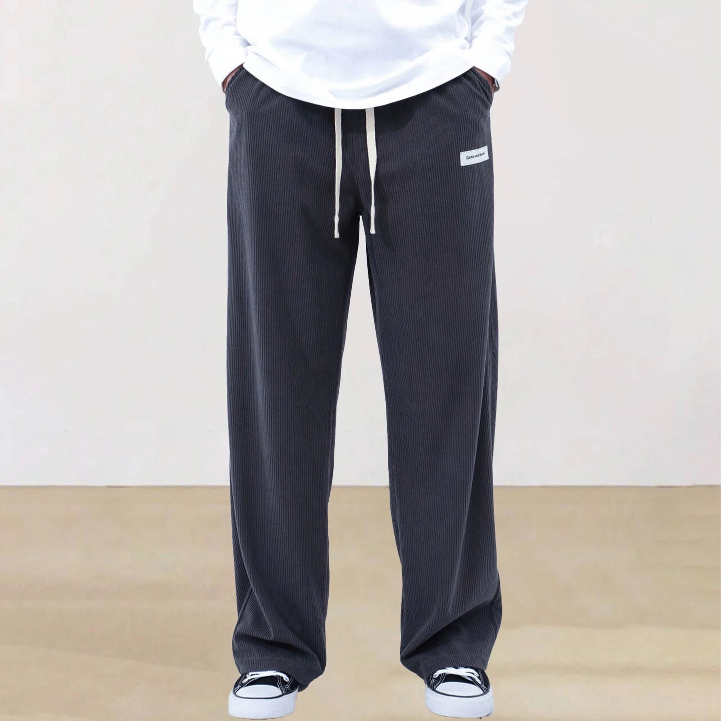 Léon | Pantalon Large Avec Taille Ajustable