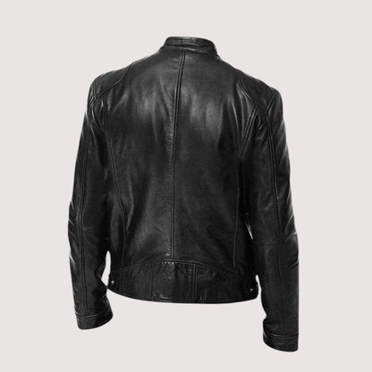 VESTE EN CUIR HAUT DE GAMME ÉLÉGANTE POUR HOMME