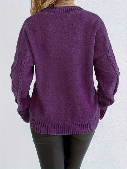 Florine™ | Pull Doux à Motif Floral Torsadé