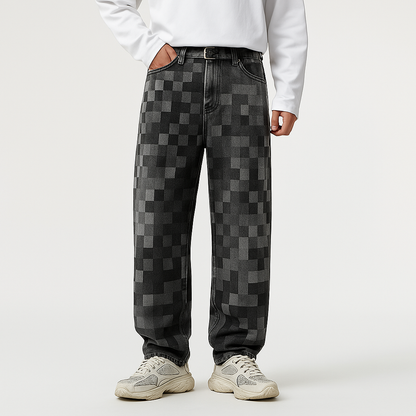 Jean En Denim Effet Pixel Pour Homme