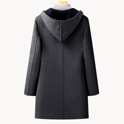 Manteau En Laine À Capuche Pour Homme