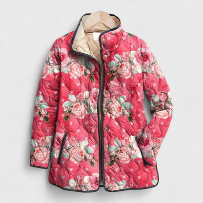 Alice – Veste Matelassée à Motif Floral Vintage
