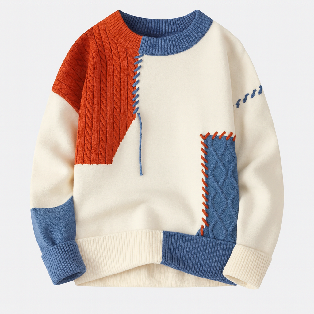 DUMONT LYON | PULL PATCHWORK POUR HOMME
