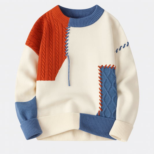 DUMONT LYON | PULL PATCHWORK POUR HOMME