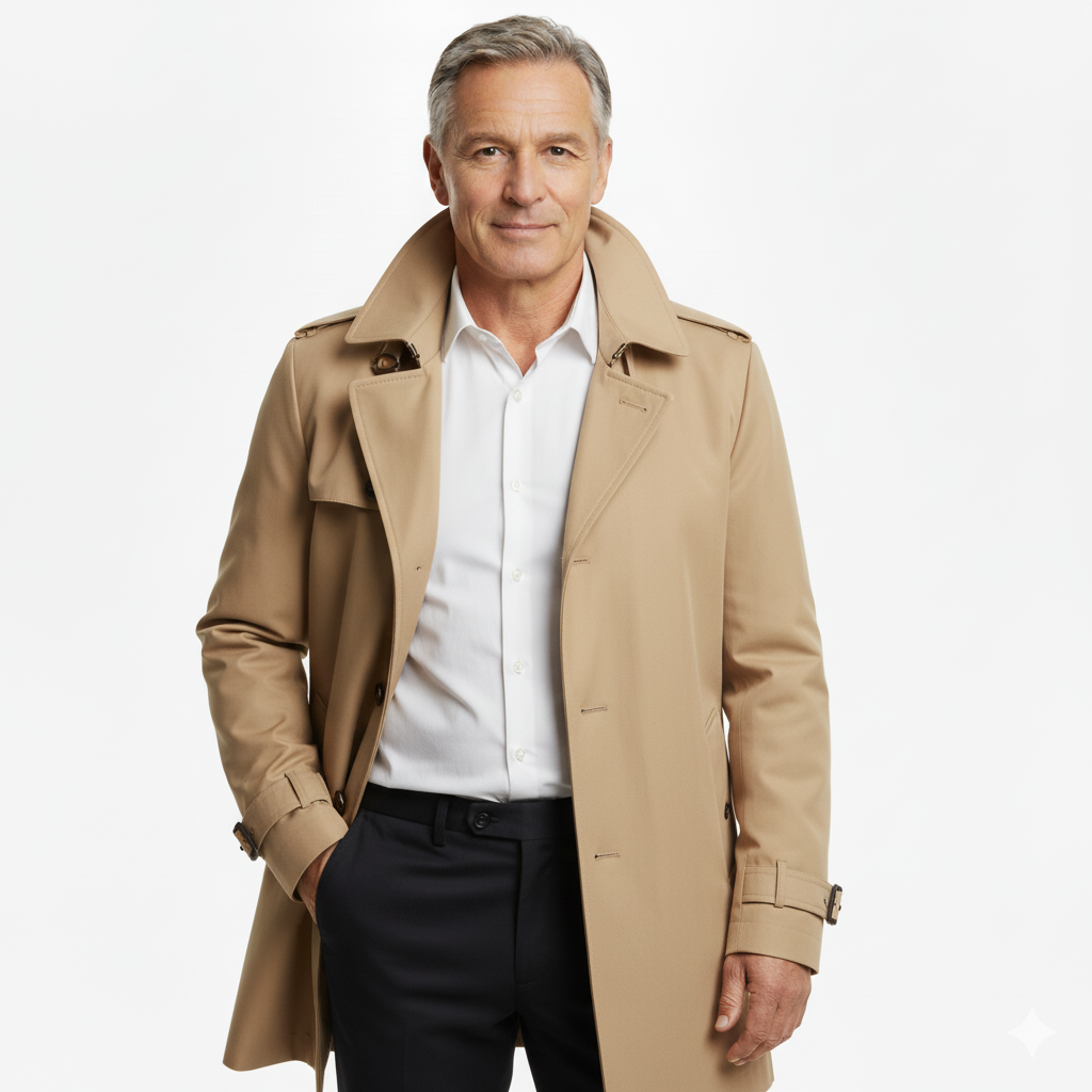 Trench Artisanal Paris Élégance pour l'Homme Moderne