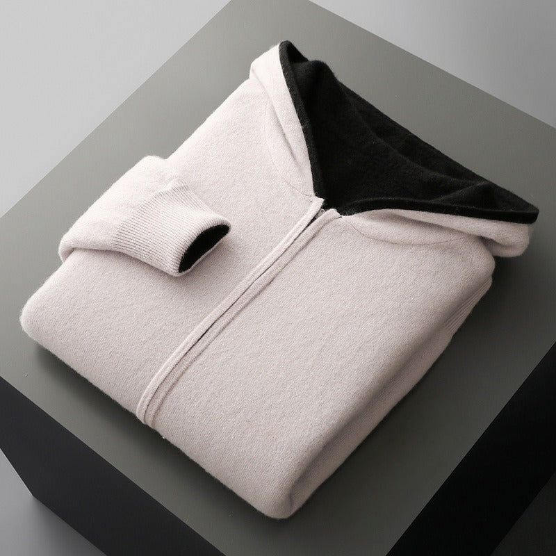 DUMONT LYON | SWEAT EN LAINE AVEC CAPUCHE POUR HOMME