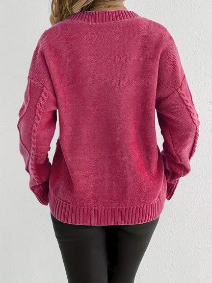 Florine™ | Pull Doux à Motif Floral Torsadé