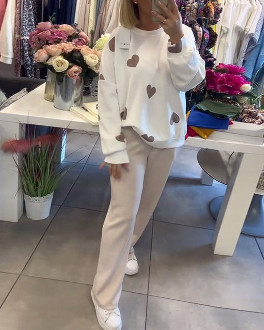 Mila – Pull en mélange de coton avec des cœurs