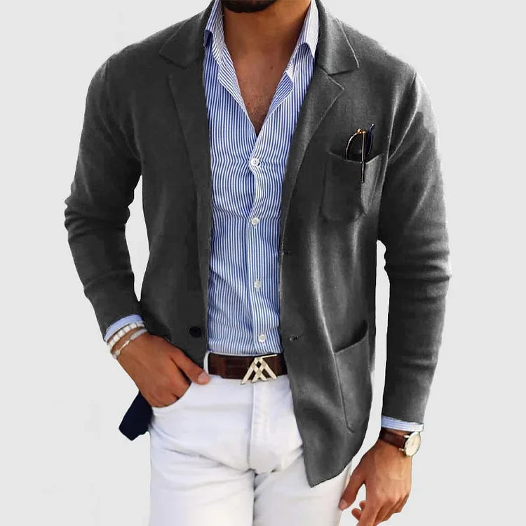 DUMONT LYON | BLAZER LUXUEUX POUR HOMME EN MATÉRIAU SOUPLE