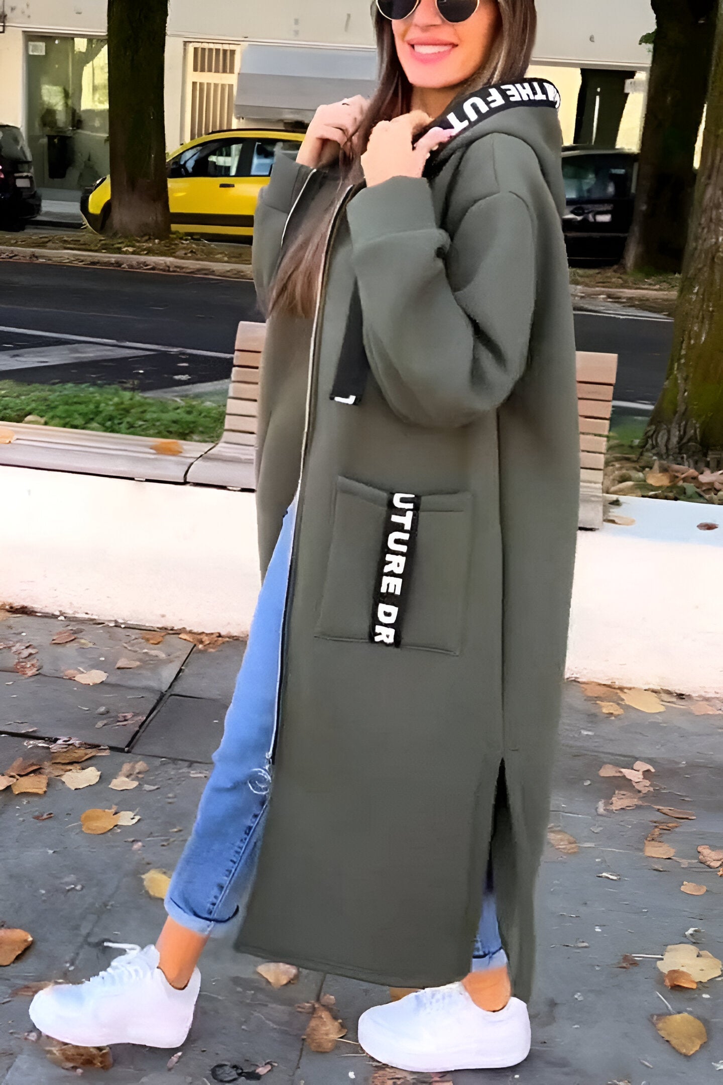 Élise™ | Long Hooded Zip Jacket